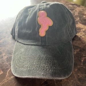 Charcoal ball cap with pink flamingo patch, Never worn. So cute!
